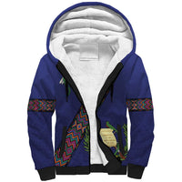 Custom Guatemala Football Sherpa Hoodie Los Chapines Blue Version - Wonder Print Shop