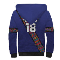 Custom Guatemala Football Sherpa Hoodie Los Chapines Blue Version - Wonder Print Shop