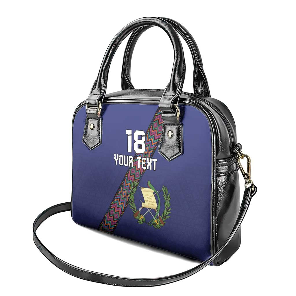 Custom Guatemala Football Shoulder Handbag Los Chapines Blue Version - Wonder Print Shop
