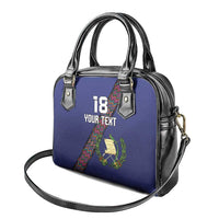 Custom Guatemala Football Shoulder Handbag Los Chapines Blue Version - Wonder Print Shop