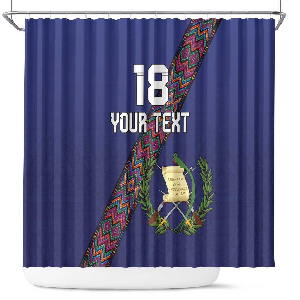 Custom Guatemala Football Shower Curtain Los Chapines Blue Version - Wonder Print Shop