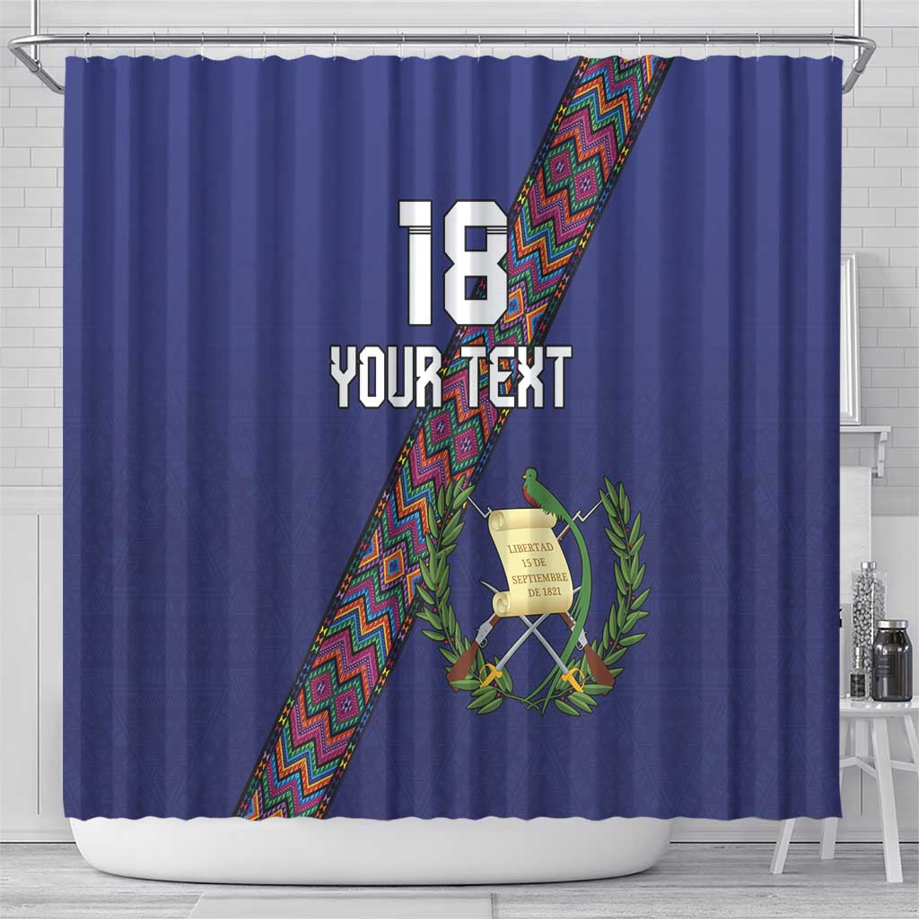 Custom Guatemala Football Shower Curtain Los Chapines Blue Version - Wonder Print Shop