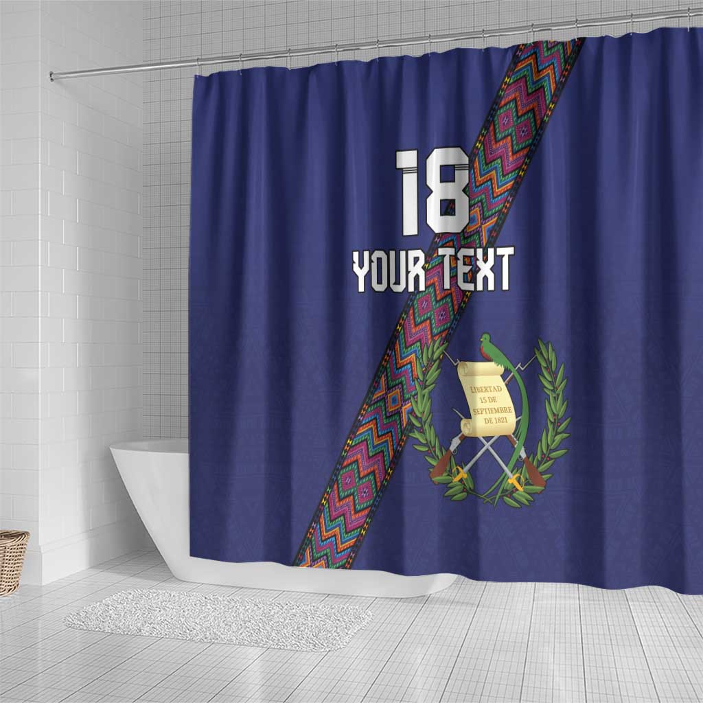 Custom Guatemala Football Shower Curtain Los Chapines Blue Version - Wonder Print Shop