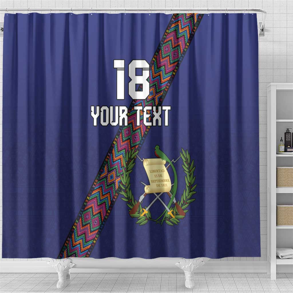 Custom Guatemala Football Shower Curtain Los Chapines Blue Version - Wonder Print Shop