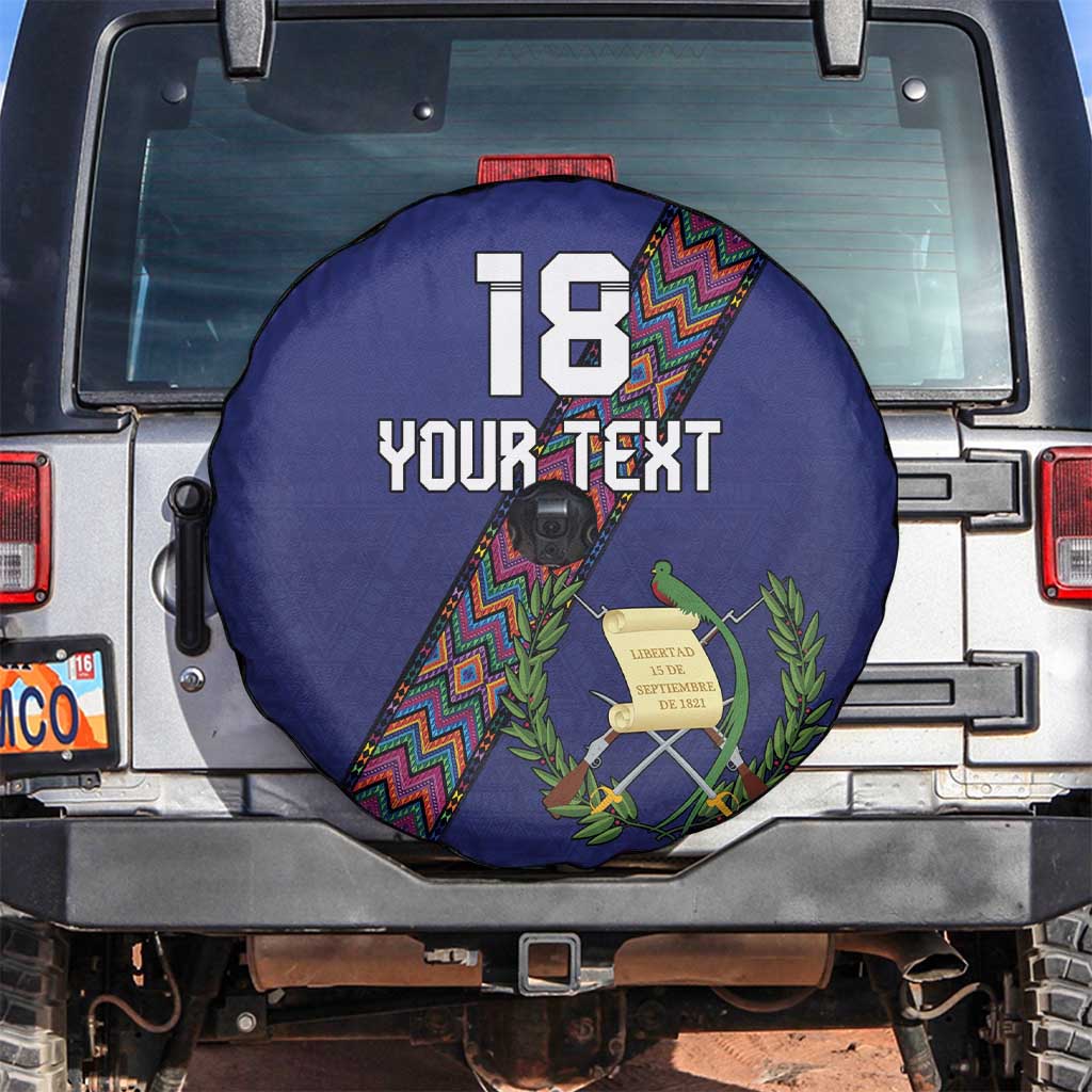Custom Guatemala Football Spare Tire Cover Los Chapines Blue Version - Wonder Print Shop