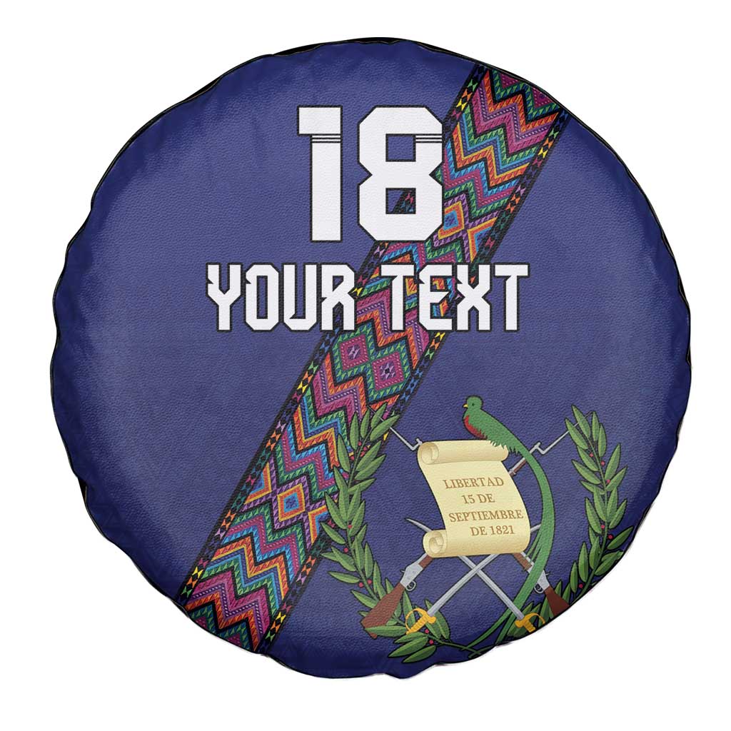 Custom Guatemala Football Spare Tire Cover Los Chapines Blue Version - Wonder Print Shop