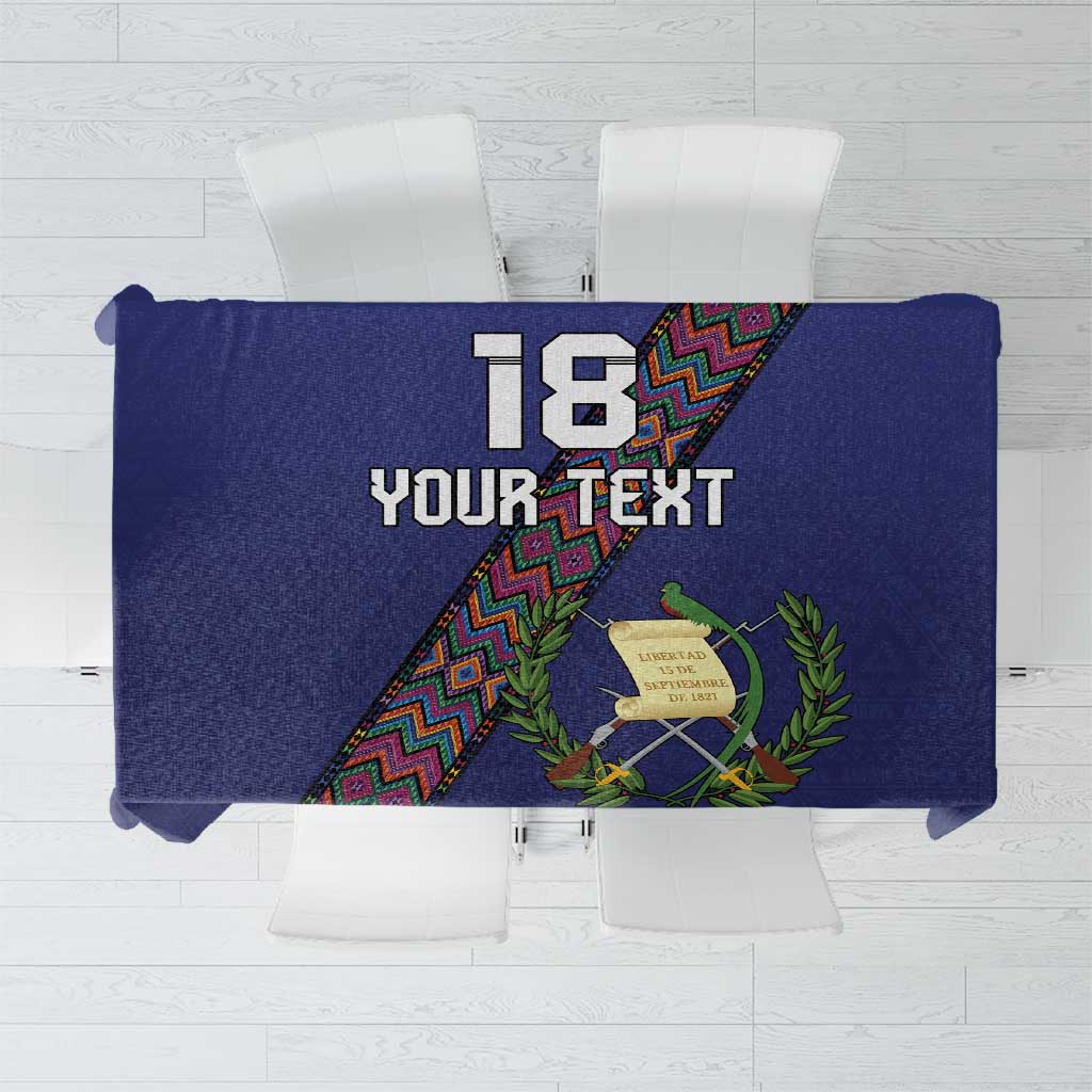 Custom Guatemala Football Tablecloth Los Chapines Blue Version - Wonder Print Shop