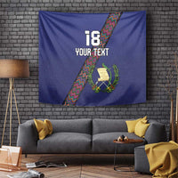 Custom Guatemala Football Tapestry Los Chapines Blue Version - Wonder Print Shop