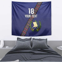 Custom Guatemala Football Tapestry Los Chapines Blue Version - Wonder Print Shop