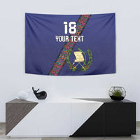 Custom Guatemala Football Tapestry Los Chapines Blue Version - Wonder Print Shop