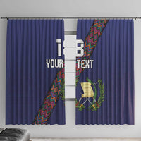 Custom Guatemala Football Window Curtain Los Chapines Blue Version - Wonder Print Shop