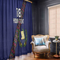 Custom Guatemala Football Window Curtain Los Chapines Blue Version - Wonder Print Shop