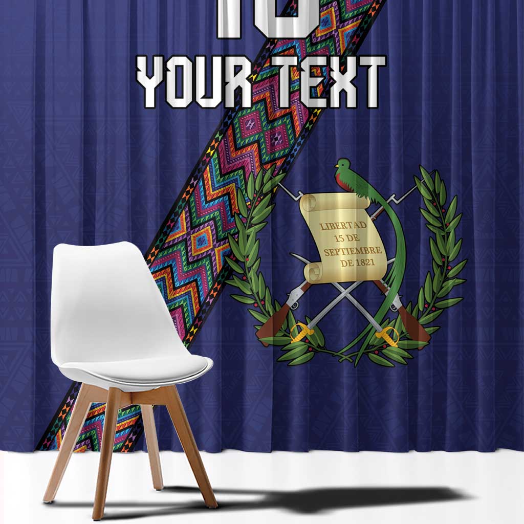 Custom Guatemala Football Window Curtain Los Chapines Blue Version - Wonder Print Shop