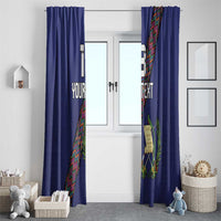 Custom Guatemala Football Window Curtain Los Chapines Blue Version - Wonder Print Shop