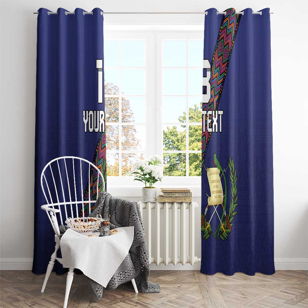 Custom Guatemala Football Window Curtain Los Chapines Blue Version - Wonder Print Shop