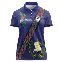 Custom Guatemala Football Women Polo Shirt Los Chapines Blue Version - Wonder Print Shop