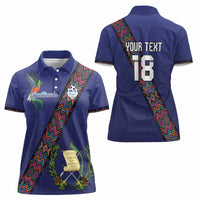 Custom Guatemala Football Women Polo Shirt Los Chapines Blue Version - Wonder Print Shop