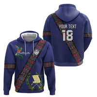 Custom Guatemala Football Zip Hoodie Los Chapines Blue Version - Wonder Print Shop
