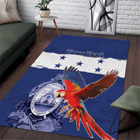 Honduras Independence Day Area Rug Scarlet Macaw Flag Style - Wonder Print Shop
