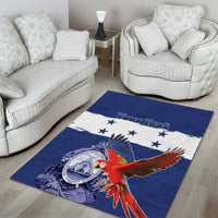 Honduras Independence Day Area Rug Scarlet Macaw Flag Style - Wonder Print Shop