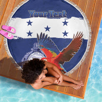 Honduras Independence Day Beach Blanket Scarlet Macaw Flag Style - Wonder Print Shop
