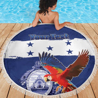 Honduras Independence Day Beach Blanket Scarlet Macaw Flag Style - Wonder Print Shop