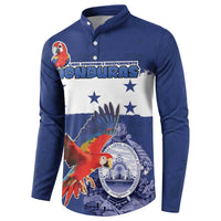Honduras Independence Day Button Sweatshirt Scarlet Macaw Flag Style - Wonder Print Shop