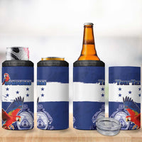 Honduras Independence Day 4 in 1 Can Cooler Tumbler Scarlet Macaw Flag Style - Wonder Print Shop