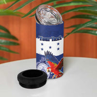 Honduras Independence Day 4 in 1 Can Cooler Tumbler Scarlet Macaw Flag Style - Wonder Print Shop