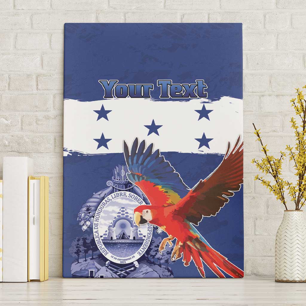 Honduras Independence Day Canvas Wall Art Scarlet Macaw Flag Style - Wonder Print Shop