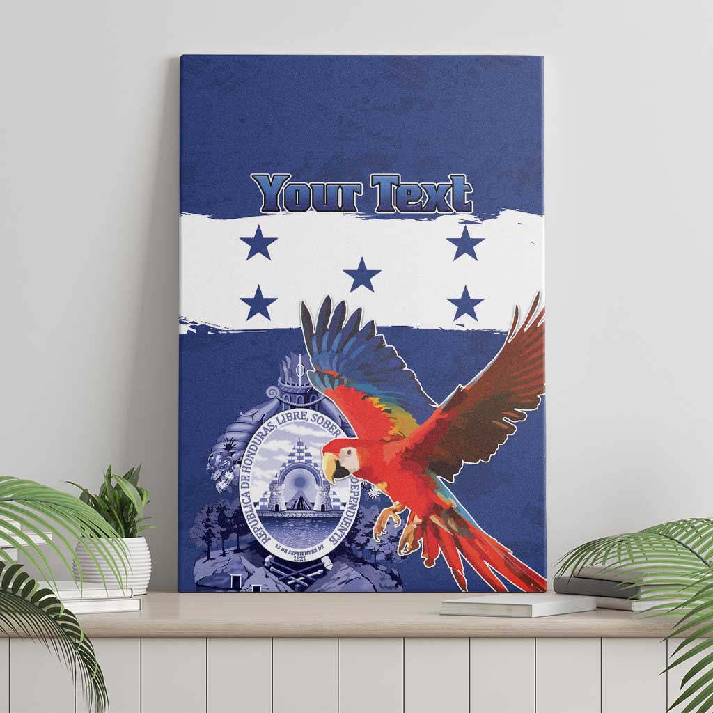 Honduras Independence Day Canvas Wall Art Scarlet Macaw Flag Style - Wonder Print Shop