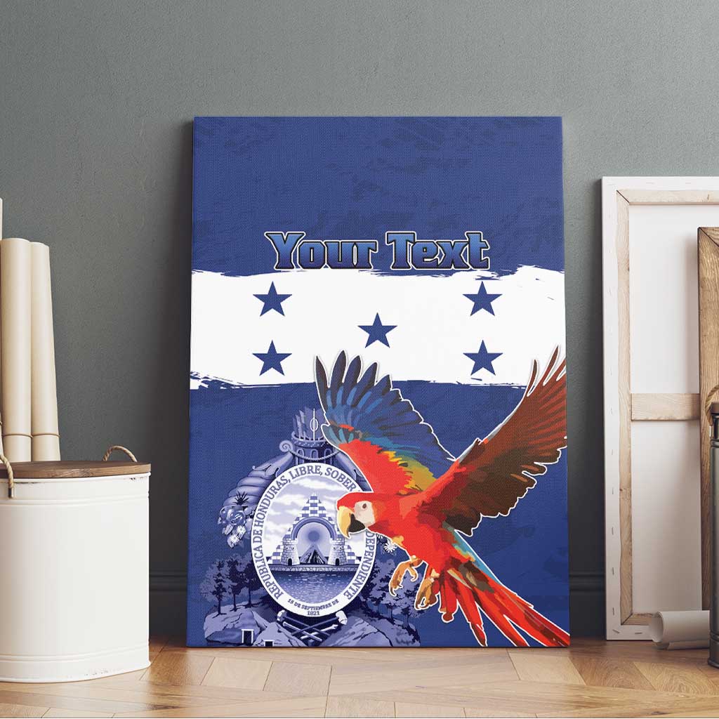 Honduras Independence Day Canvas Wall Art Scarlet Macaw Flag Style - Wonder Print Shop