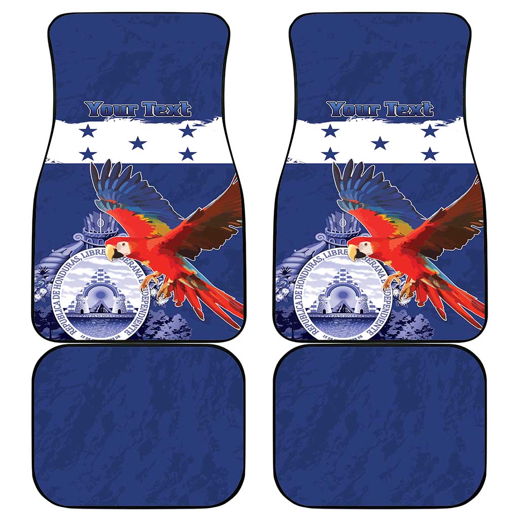 Honduras Independence Day Car Mats Scarlet Macaw Flag Style - Wonder Print Shop