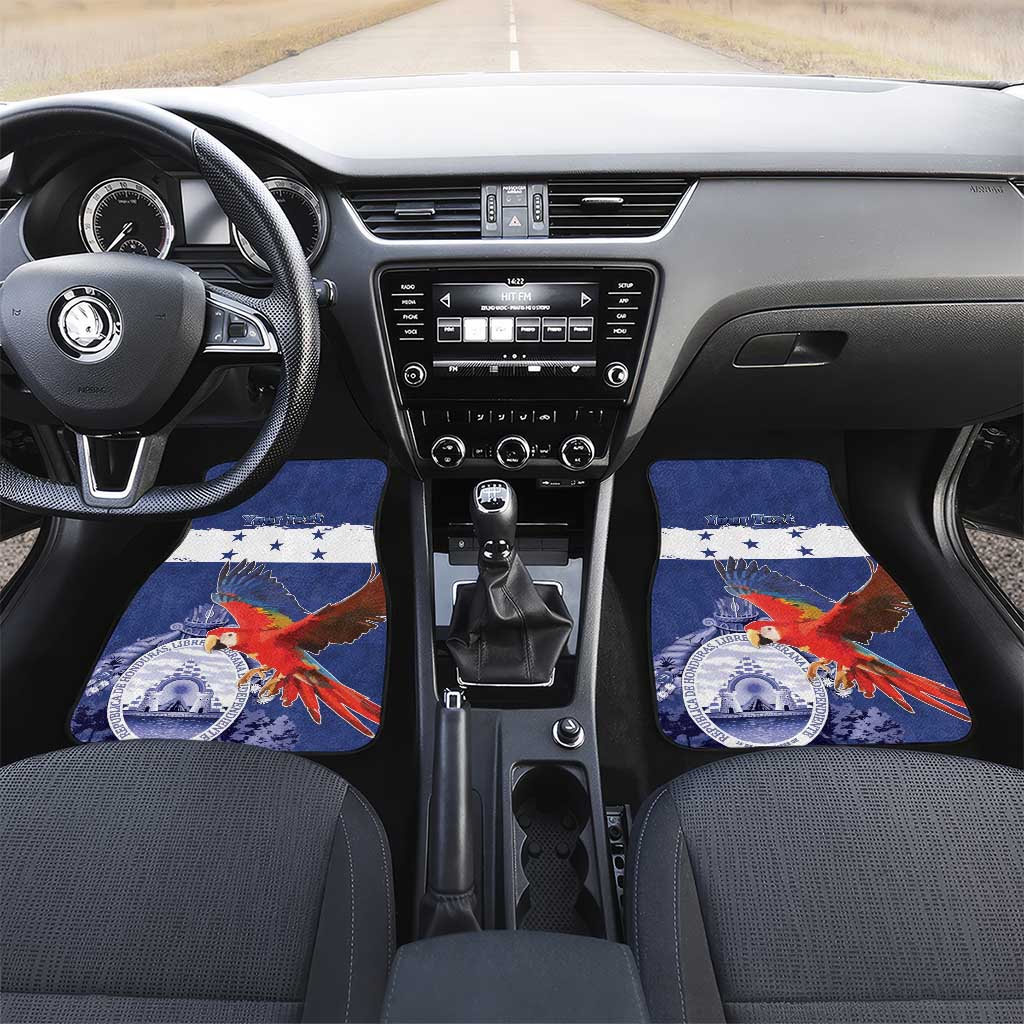 Honduras Independence Day Car Mats Scarlet Macaw Flag Style - Wonder Print Shop