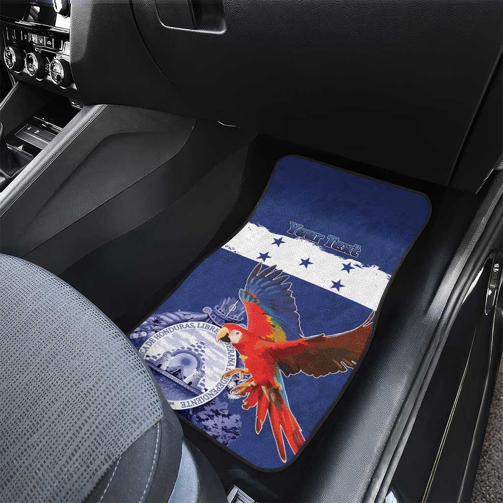 Honduras Independence Day Car Mats Scarlet Macaw Flag Style - Wonder Print Shop