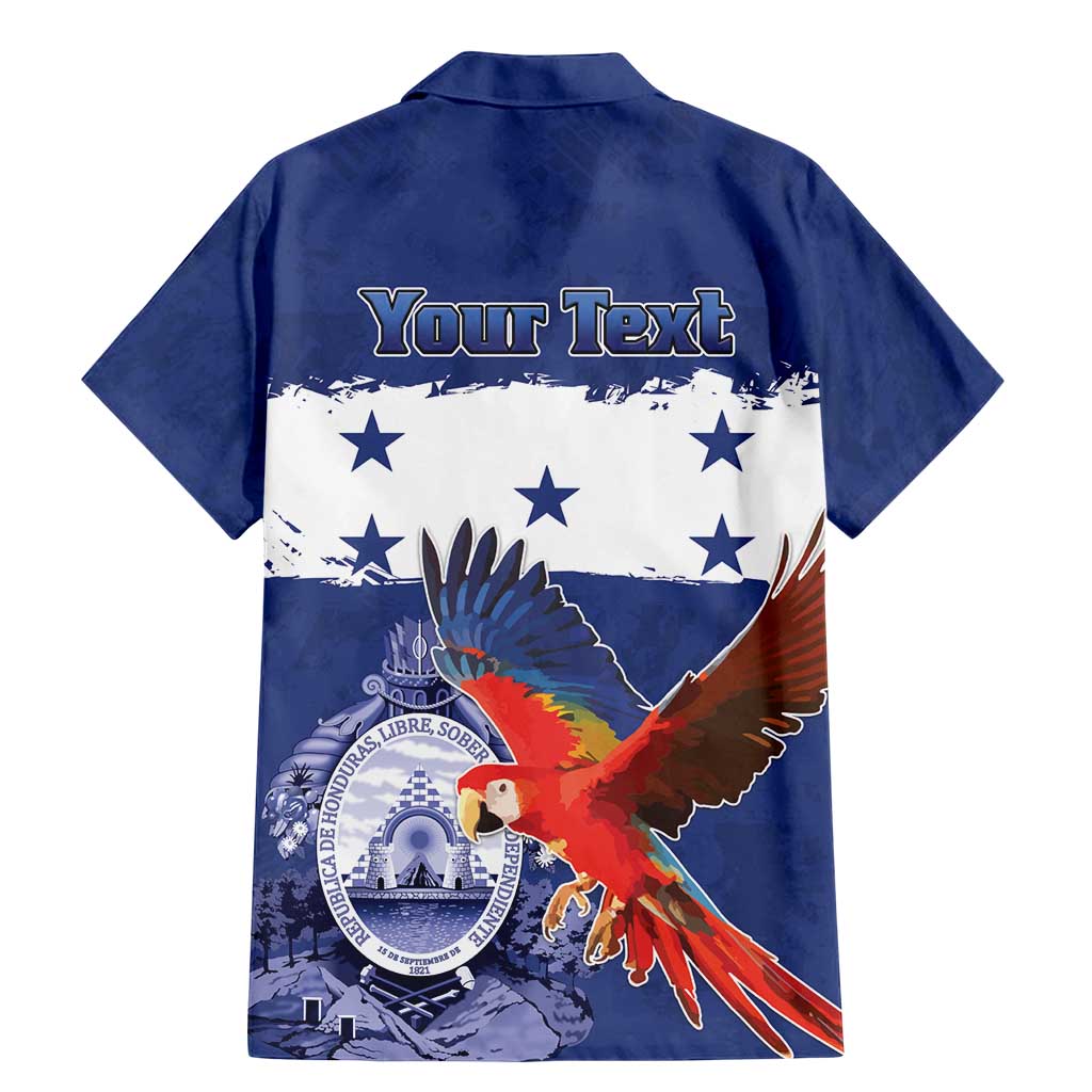 Honduras Independence Day Family Matching Mermaid Dress and Hawaiian Shirt Scarlet Macaw Flag Style - Wonder Print Shop