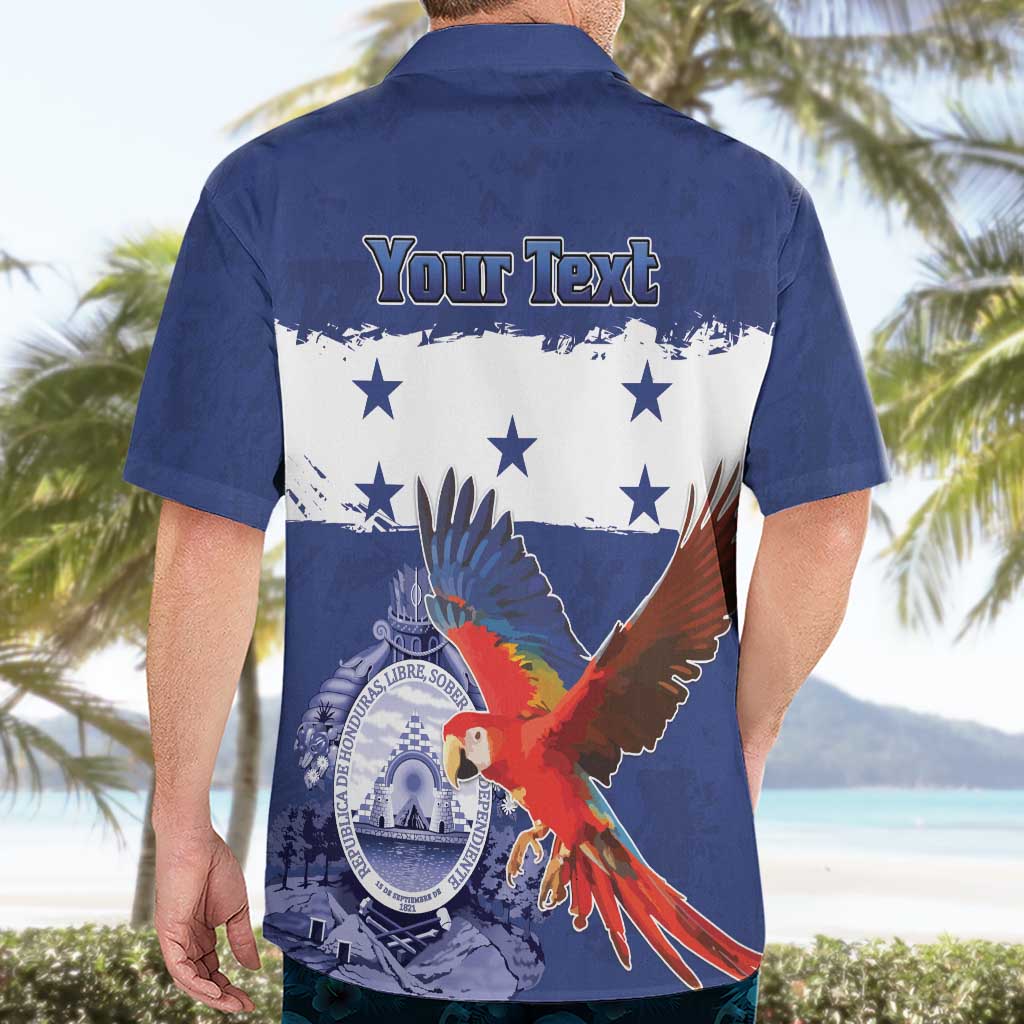 Honduras Independence Day Hawaiian Shirt Scarlet Macaw Flag Style - Wonder Print Shop