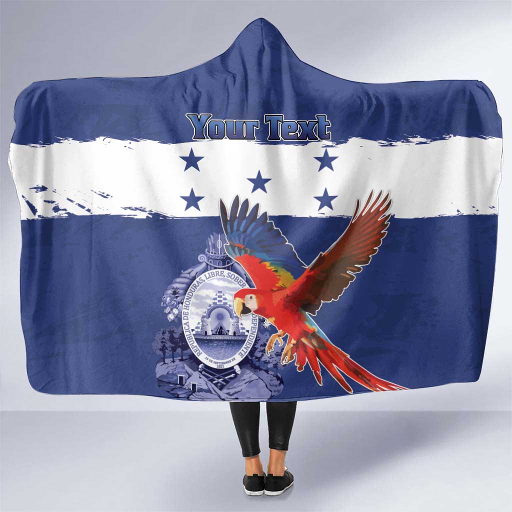 Honduras Independence Day Hooded Blanket Scarlet Macaw Flag Style - Wonder Print Shop