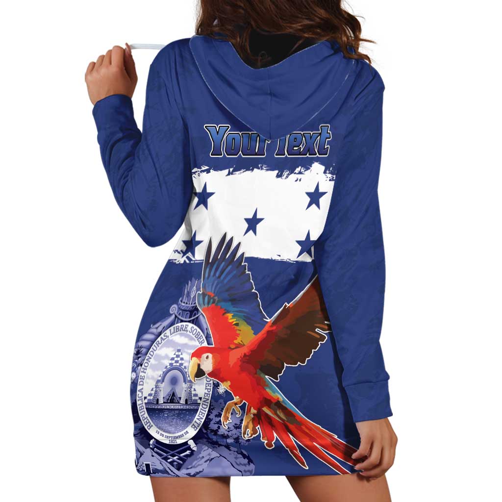 Honduras Independence Day Hoodie Dress Scarlet Macaw Flag Style - Wonder Print Shop