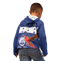 Honduras Independence Day Kid Hoodie Scarlet Macaw Flag Style - Wonder Print Shop