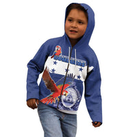 Honduras Independence Day Kid Hoodie Scarlet Macaw Flag Style - Wonder Print Shop