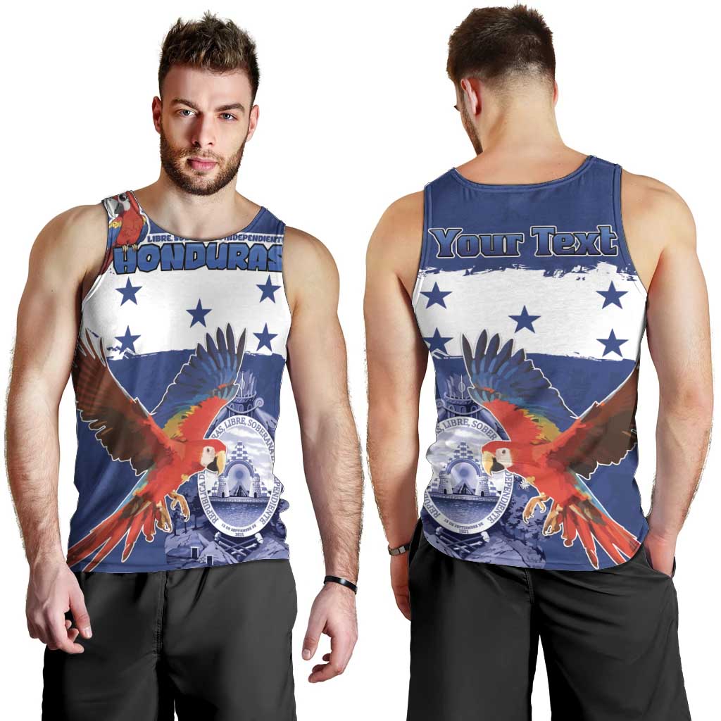 Honduras Independence Day Men Tank Top Scarlet Macaw Flag Style - Wonder Print Shop