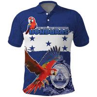 Honduras Independence Day Polo Shirt Scarlet Macaw Flag Style - Wonder Print Shop