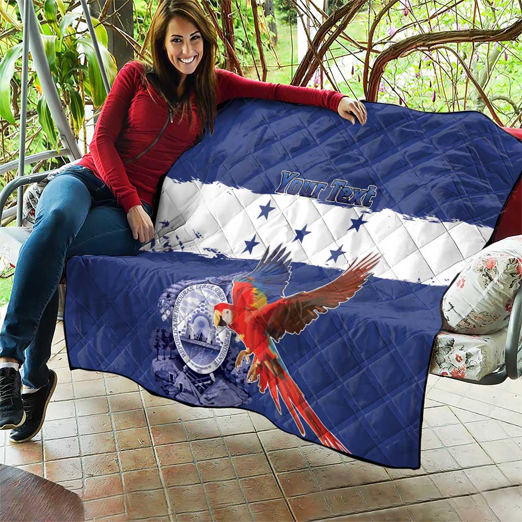 Honduras Independence Day Quilt Scarlet Macaw Flag Style - Wonder Print Shop