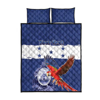 Honduras Independence Day Quilt Bed Set Scarlet Macaw Flag Style - Wonder Print Shop
