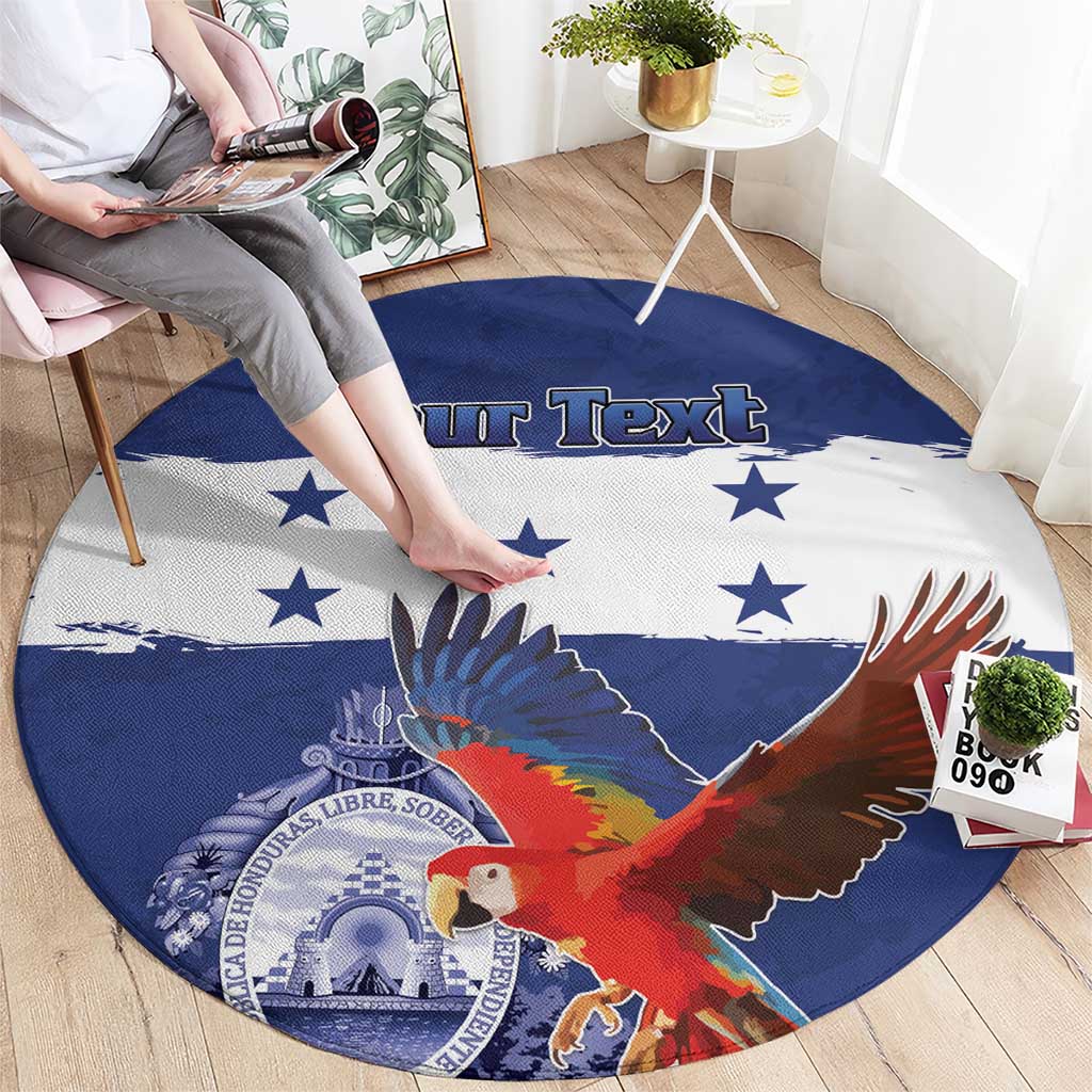 Honduras Independence Day Round Carpet Scarlet Macaw Flag Style - Wonder Print Shop