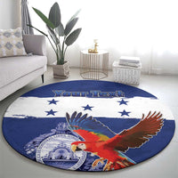 Honduras Independence Day Round Carpet Scarlet Macaw Flag Style - Wonder Print Shop