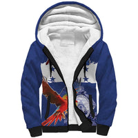 Honduras Independence Day Sherpa Hoodie Scarlet Macaw Flag Style - Wonder Print Shop