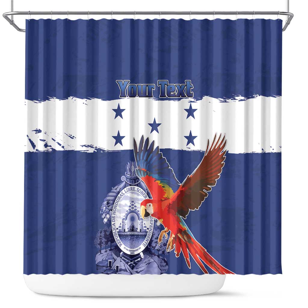 Honduras Independence Day Shower Curtain Scarlet Macaw Flag Style - Wonder Print Shop