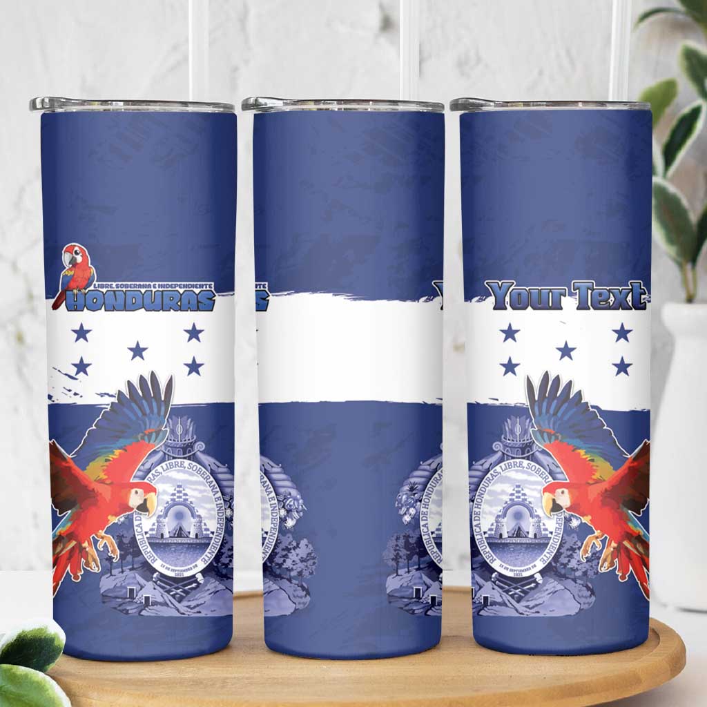 Honduras Independence Day Skinny Tumbler Scarlet Macaw Flag Style - Wonder Print Shop